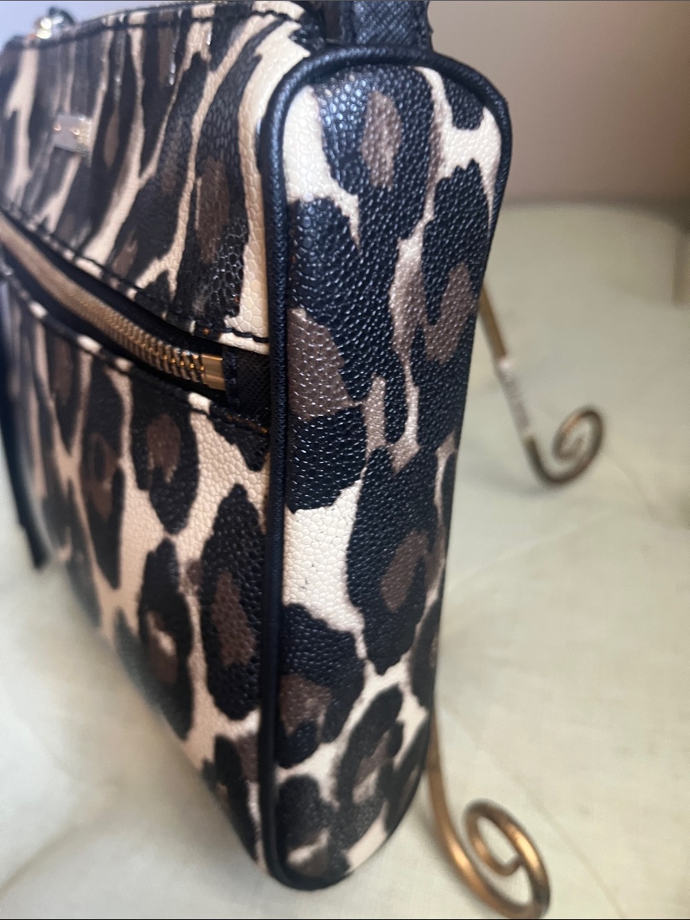 Kate Spade New York Bold Leopard-Print Crossbody Bag in Brown, Black, Cream - Picture 7 of 16